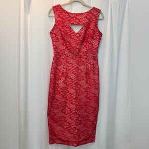 Bettie Page White and Red Dress